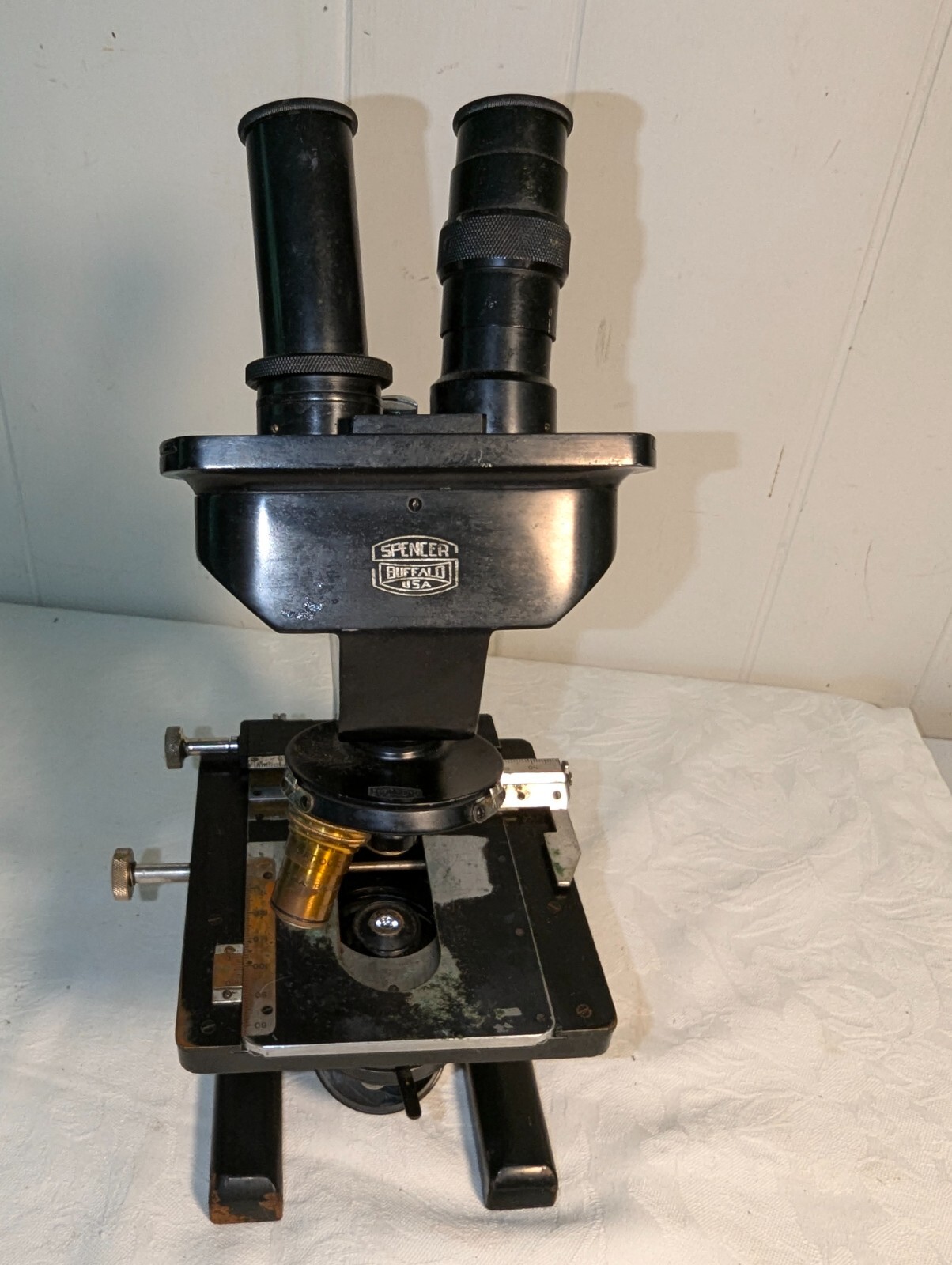 Antique Spencer Buffalo NY Binocular Microscope SN: 132727