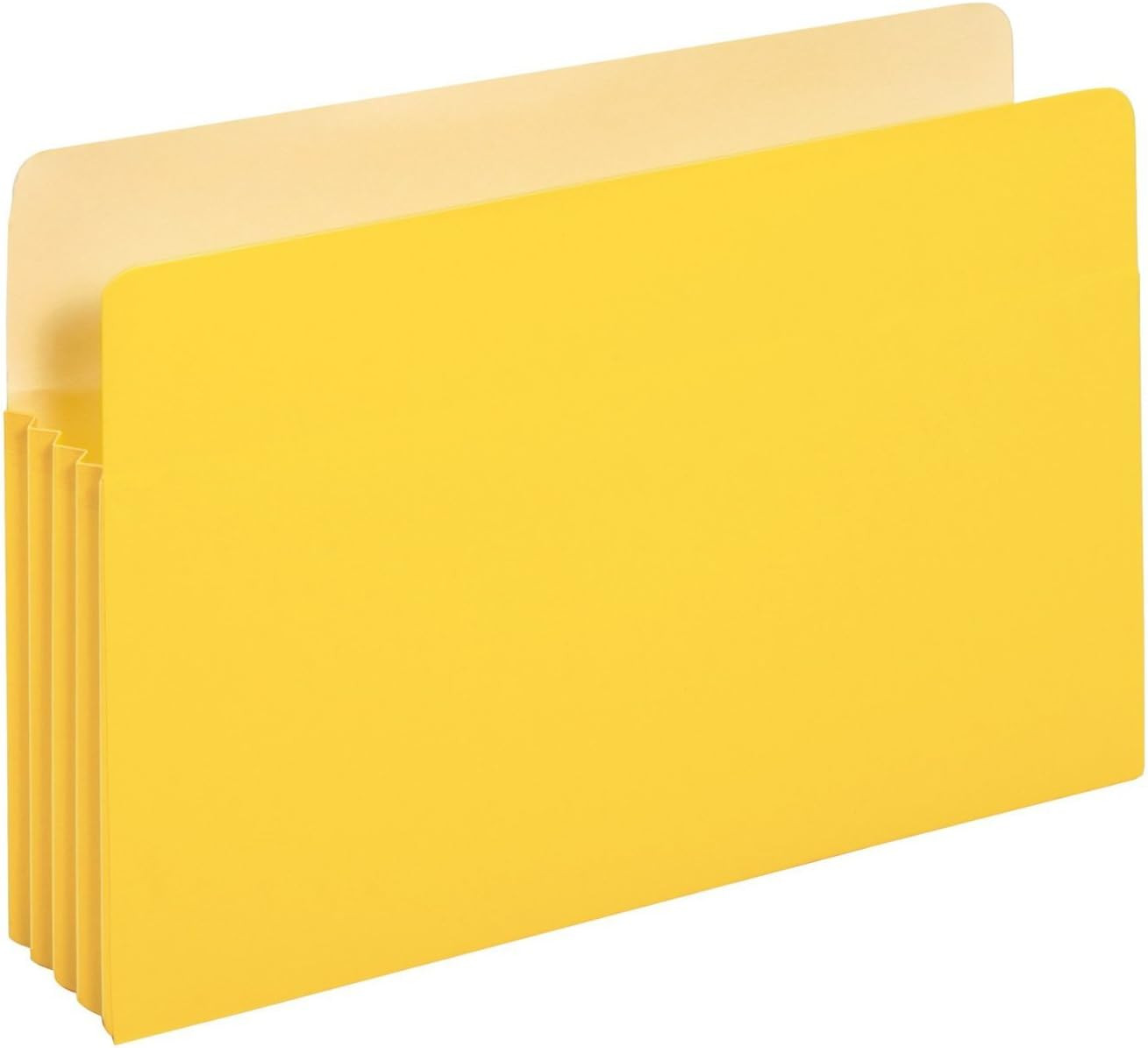 Globe-Weis/ Colored File Pockets, 3.5-Inch Expansion, Legal Size, Yellow, Box of