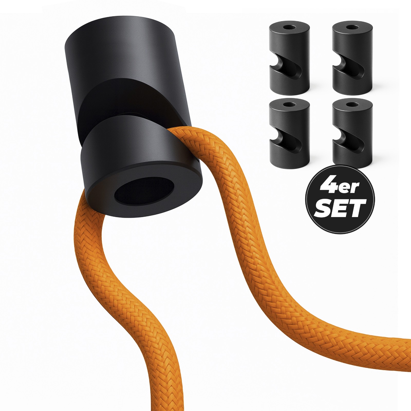 Ceiling Pin Set of 4 Monkey Swing Surface Mounted Cable Holder Textile Cable Lamp Hanger