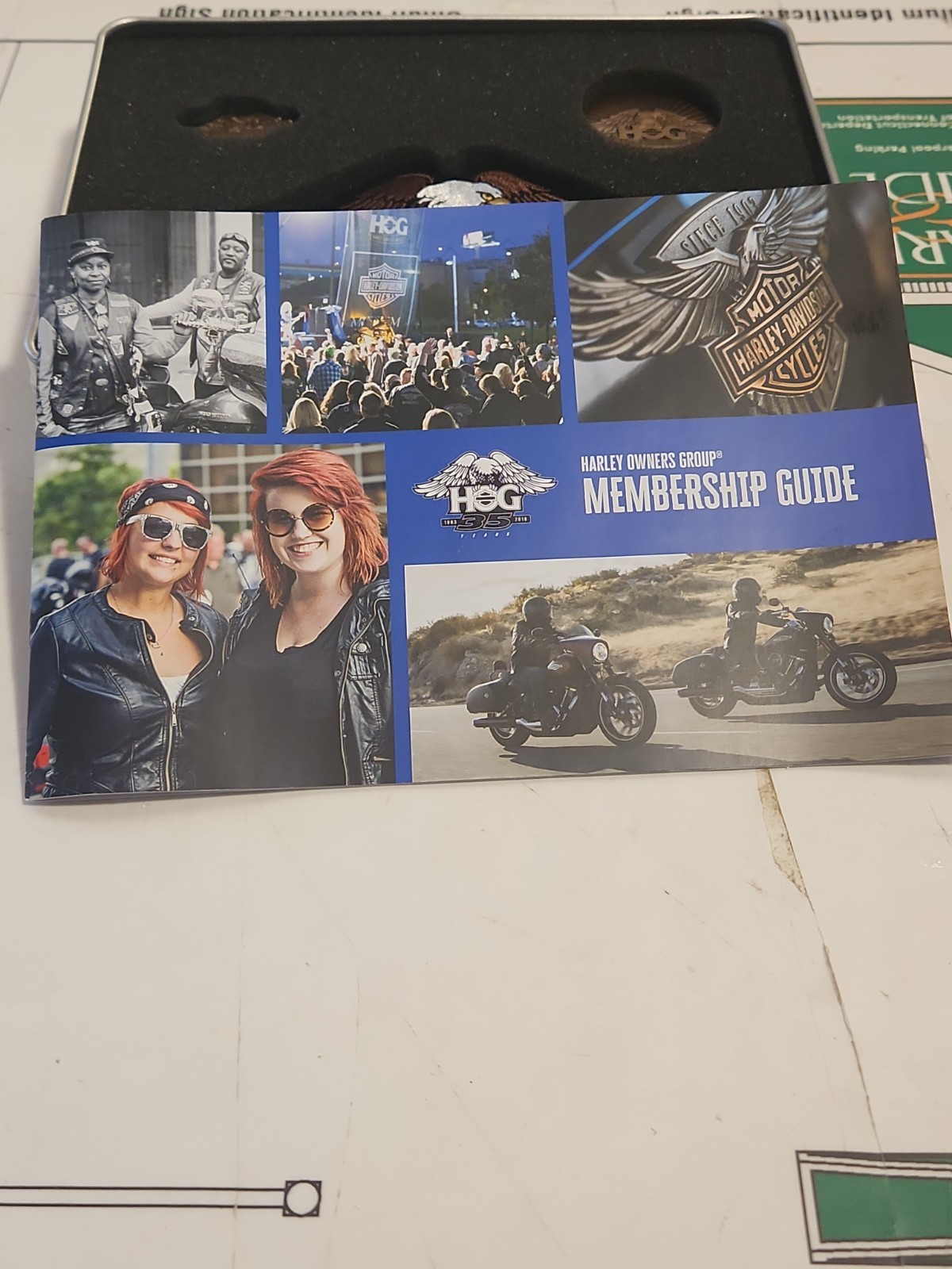 Harley-Davidson HOG Tin (Harley Owners Group) Includes Patch • Pin • Medallion