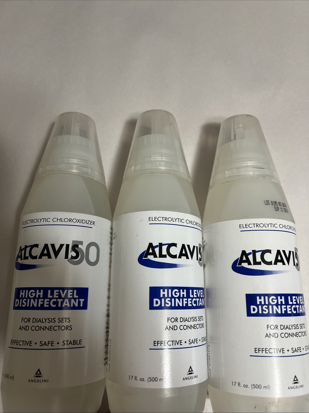 3 Units- ALCAVIS 50 , Disinfectant,  17 oz EXP 2017 Free Shipping