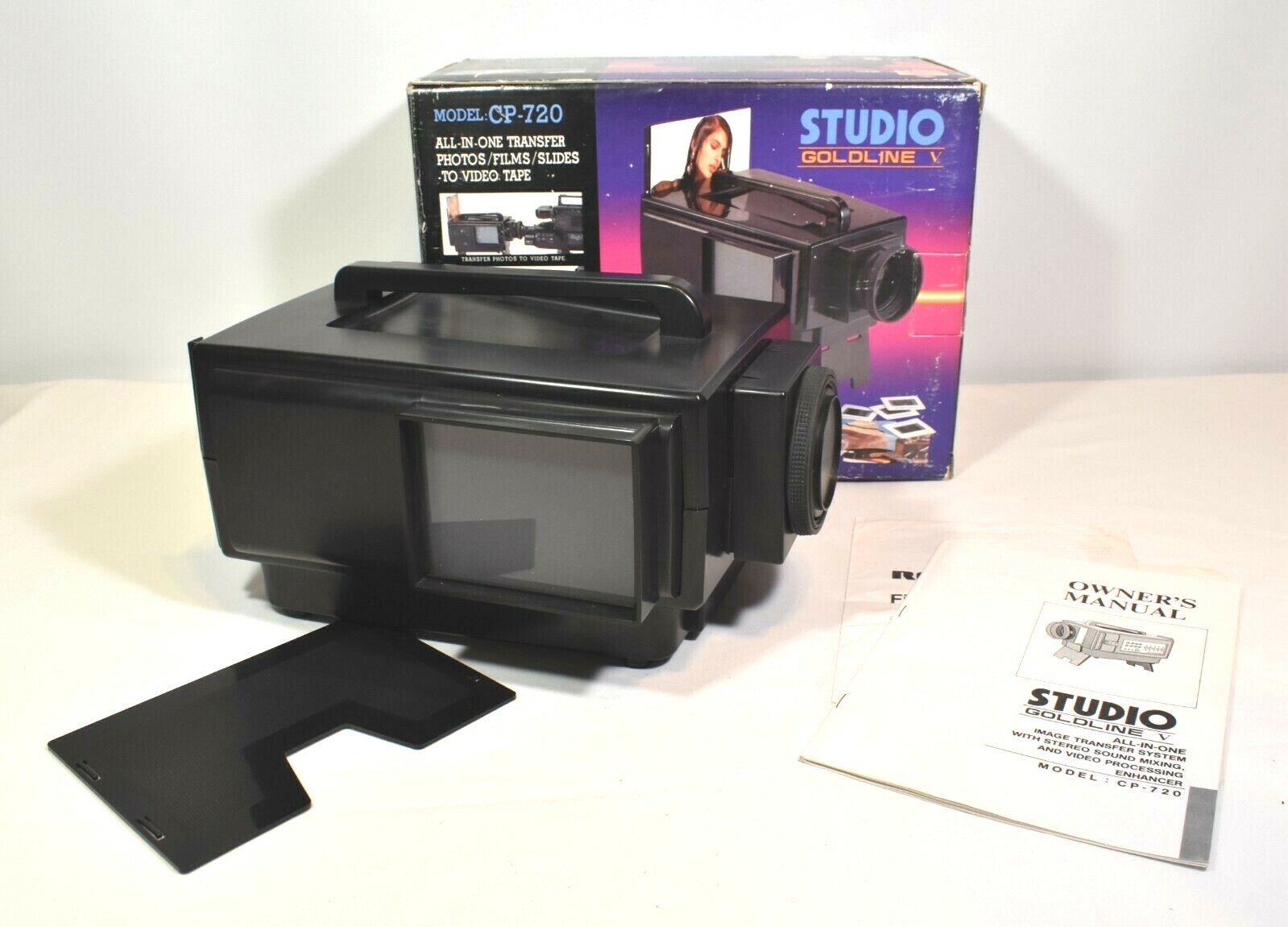 Goldline "V" ALL-IN-ONE Studio Transfer for Photos, Film & Slides #CP-720 VTG