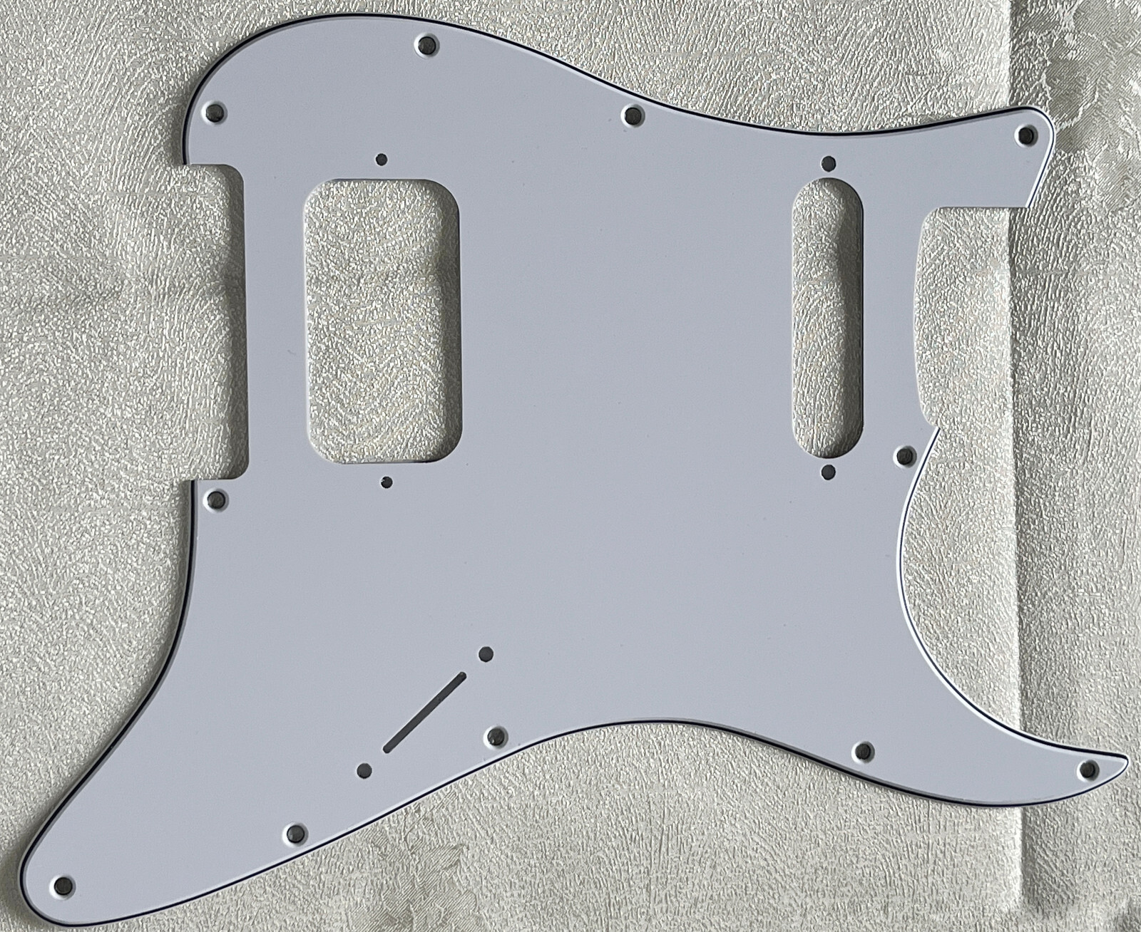 Custom For Fender Stratocaster 11 Hole HS Style Guitar Pickguard 3-Ply White