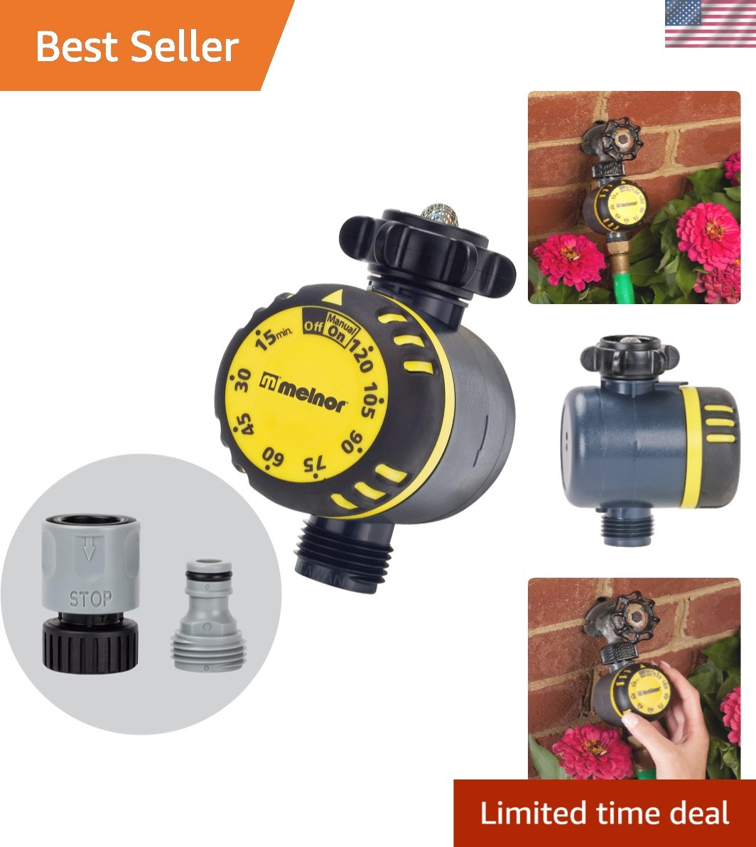 2-Hour Runtime Water Timer with Leak-Free Seal & Stainless Steel Filter 65136AMZ