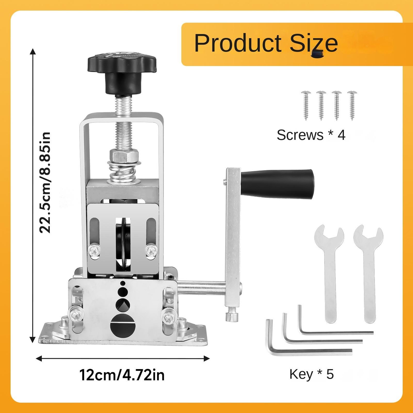 Manual Wire Stripping Machine Drill Powered Hand Crank Wire Stripper Tool 1-25MM