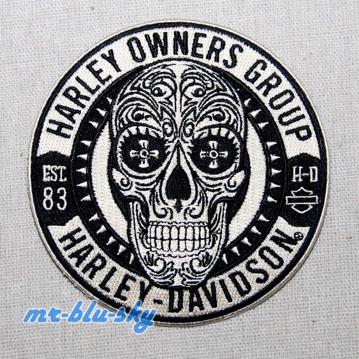 Sugar Skull Patch ~ Harley Davidson Owners Group ~ H.O.G.