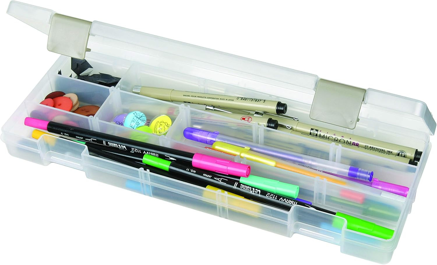 3900AB Solutions Extra Long Box, Art & Craft Organizer with Removable Dividers,