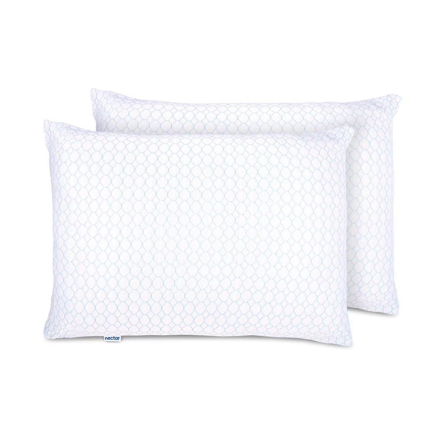 Nectar 2-Pack Cooling Down Alternative Microfiber Pillows, Standard/Queen Size