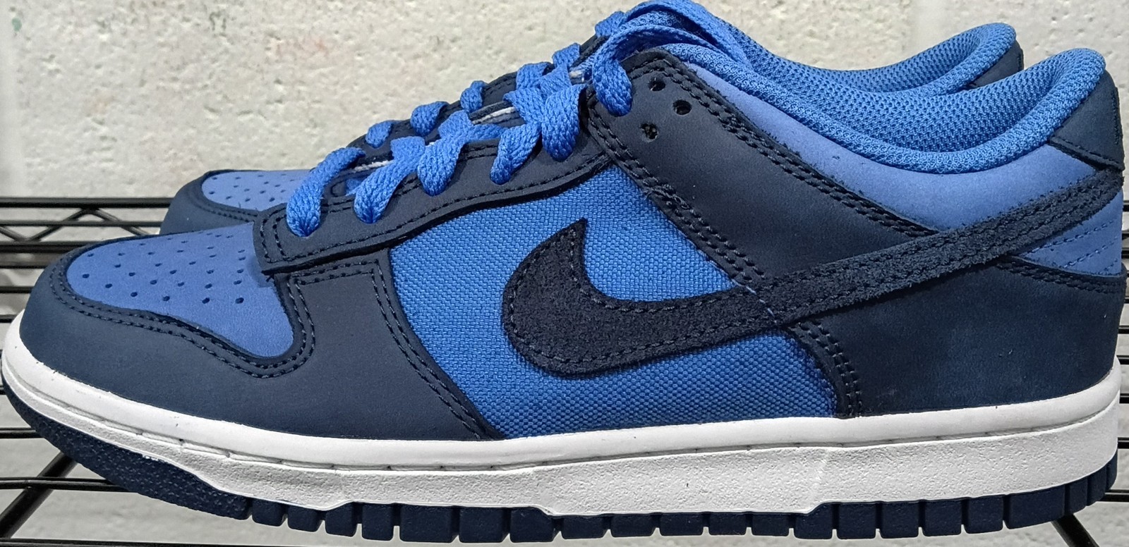 Big Kid's Nike Dunk Low SE Comet Blue-Midnight Navy-White (GS) (HQ9293 400) -