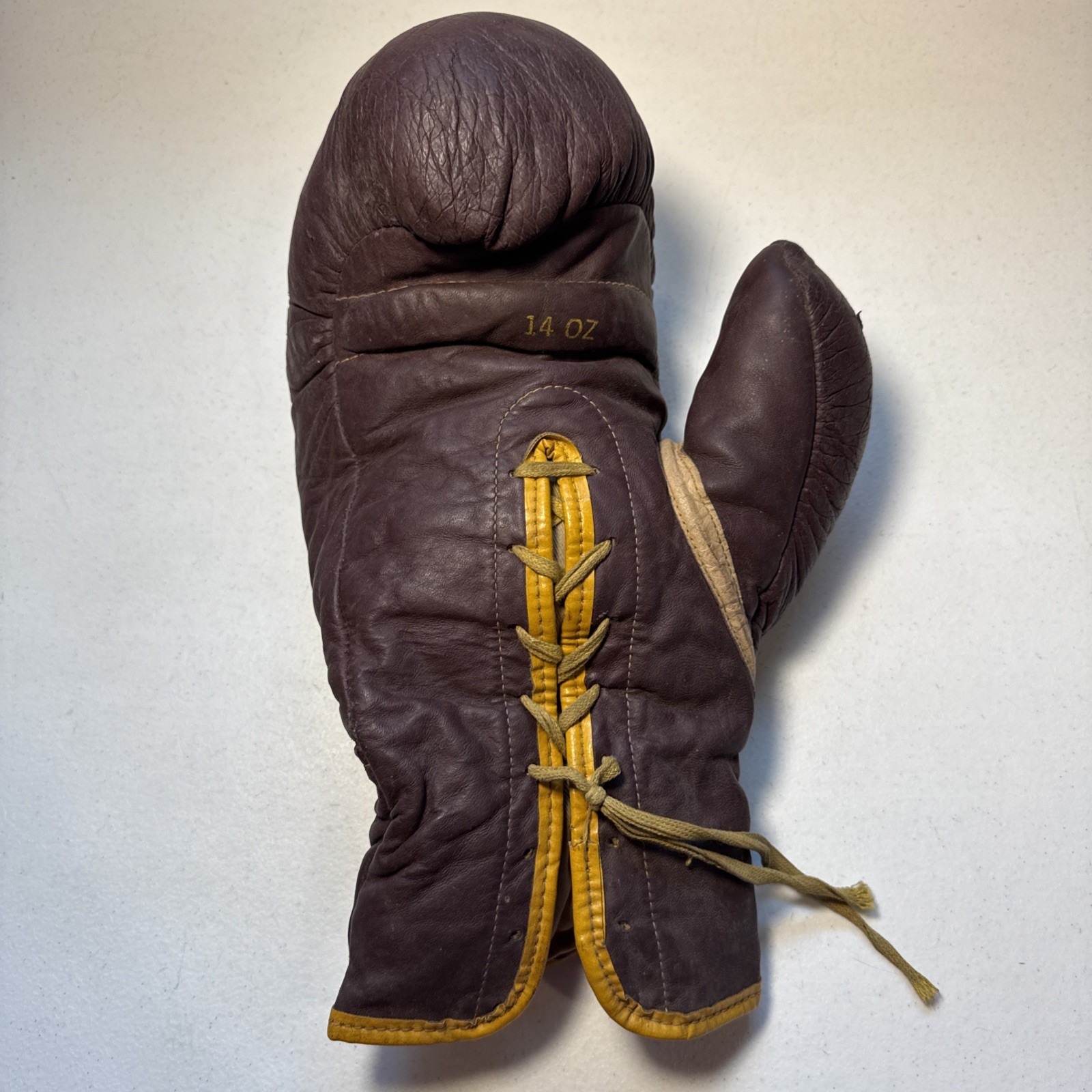 Everlast Vintage Boxing Glove (Right) Official Leather Lace-Up 14oz