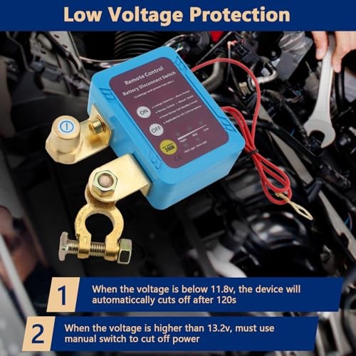 12V 240A Remote Kill Switch for Car, Remote Battery Disconnect, Control Auto