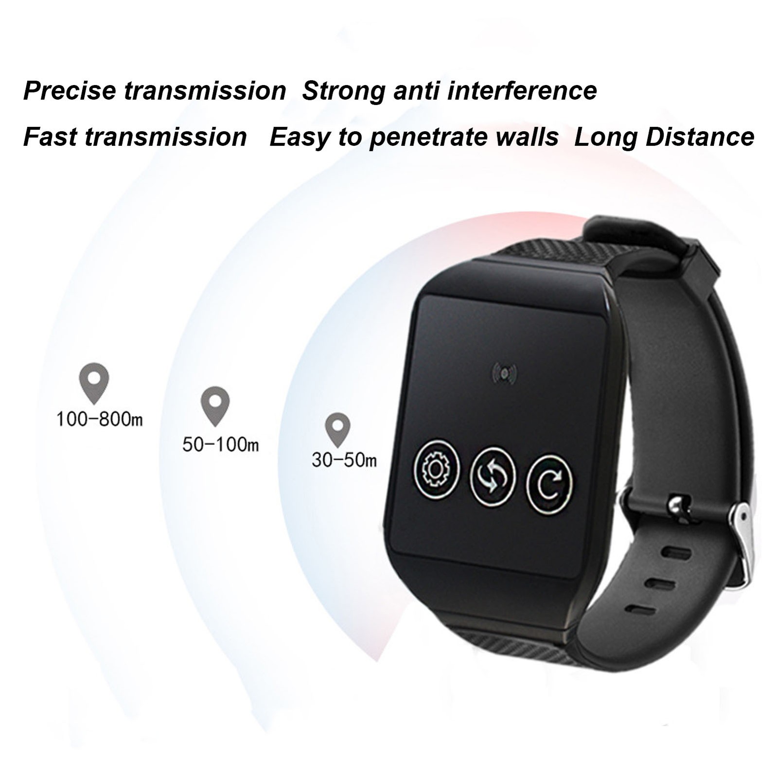 New Wireless Restaurant Service Calling System 2 Watch Receiver And 1 Button