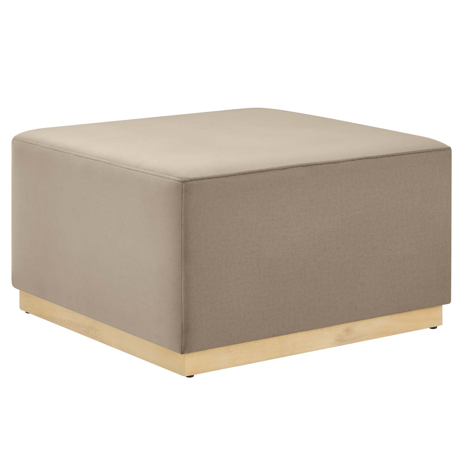 Modway Large 28" Square Performance Velvet Upholstered Ottoman