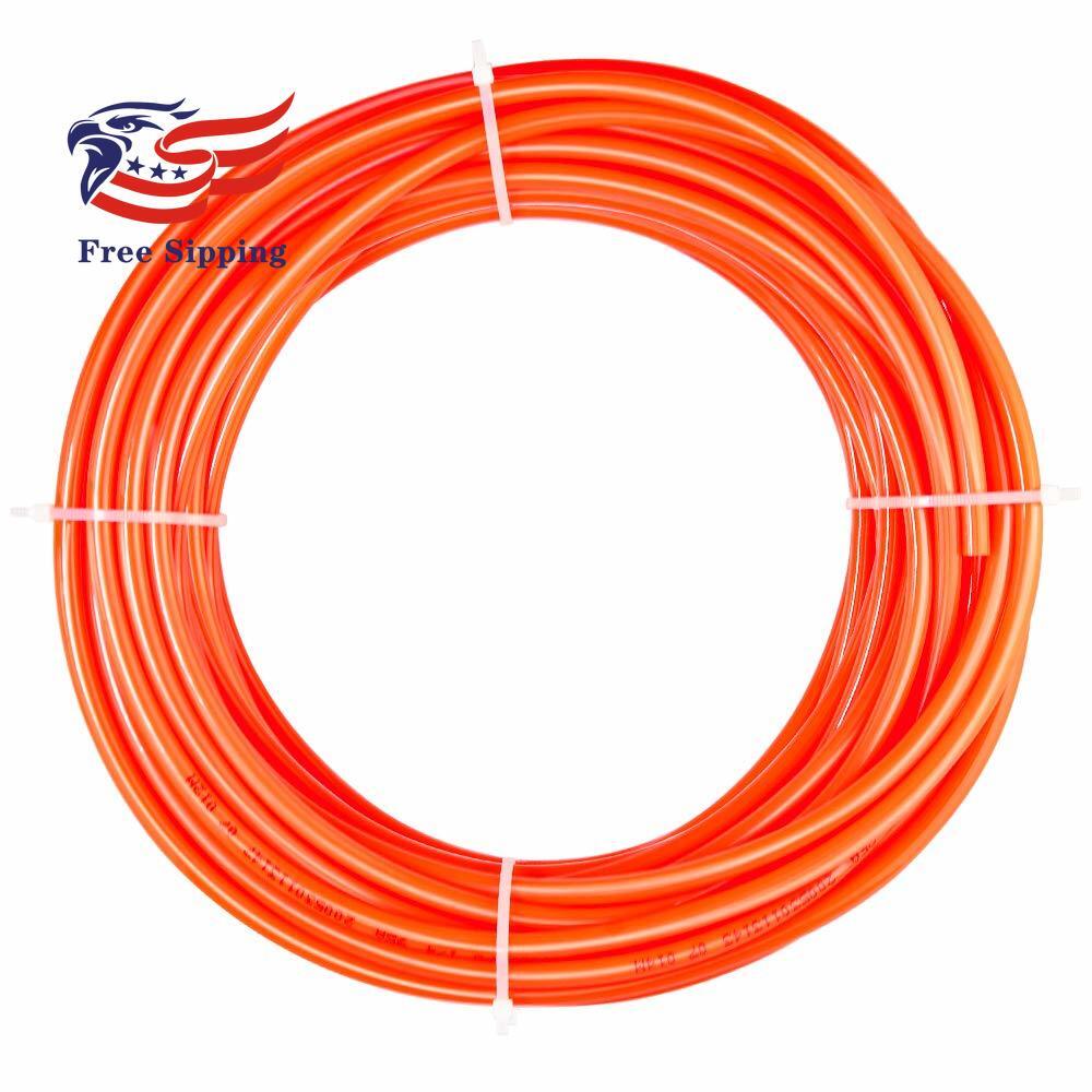 8mm x 5mm Pneumatic Air Line Tube PU Air Hose Fluid Air Brake 39.4ft Orange