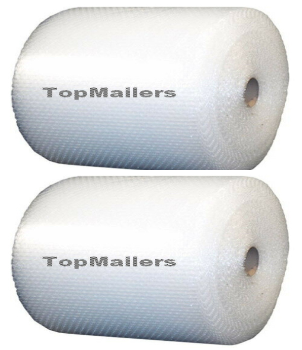 12" Wide - 1/2" x 195' Bubble Cushioning Wrap - LARGE Bubbles (3 Rolls)