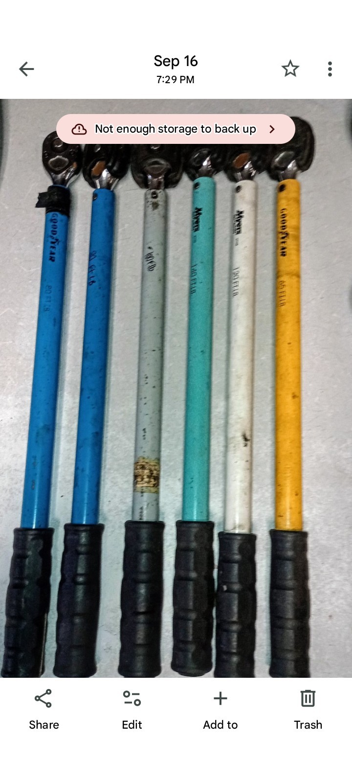 Preset Torque Wrenches For Wheels (Set Of 6)