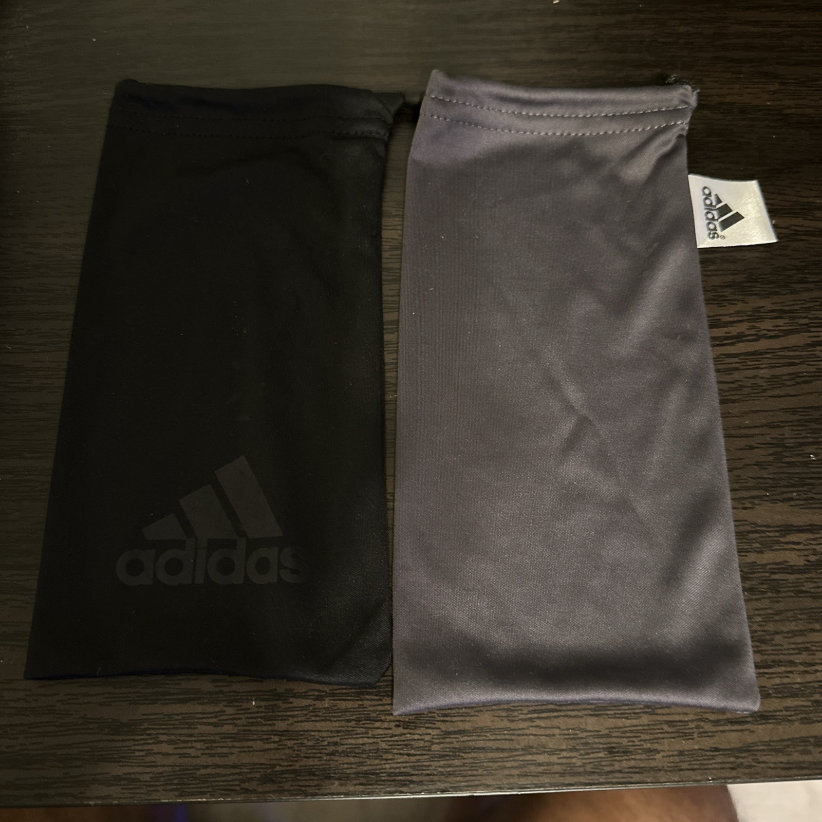 Lot Of 2 adidas felt drawstring eyeglass pouches