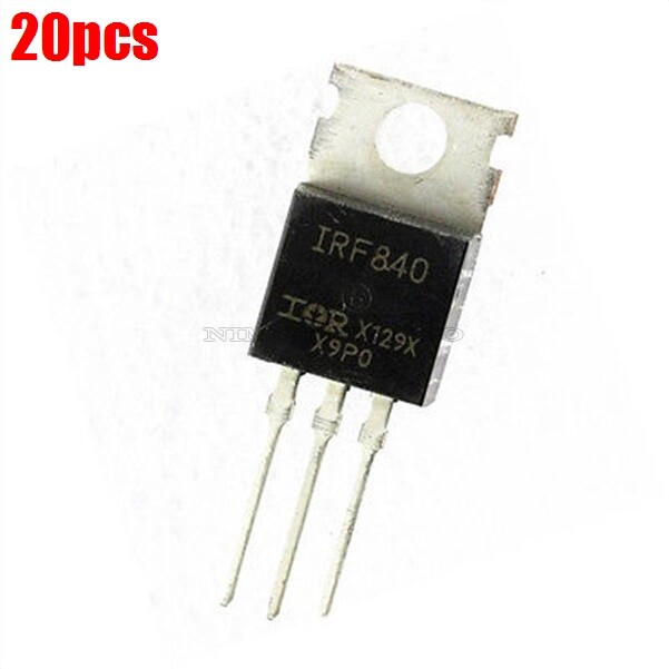 20Pcs Mosfet TO-220 N-Channel Transistor Ir IRF840N IRF840 8A 500V Ic New tc