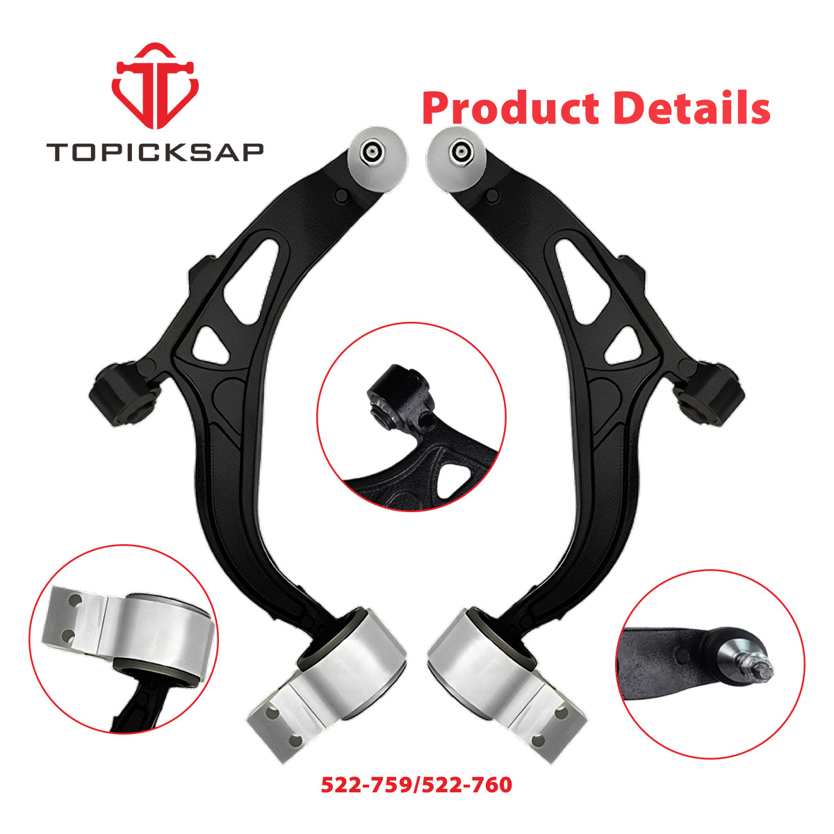 For Ford Explorer 11-19 Front Lower Control Arm Ball Joint Sway Bar Link Kit 4Pc