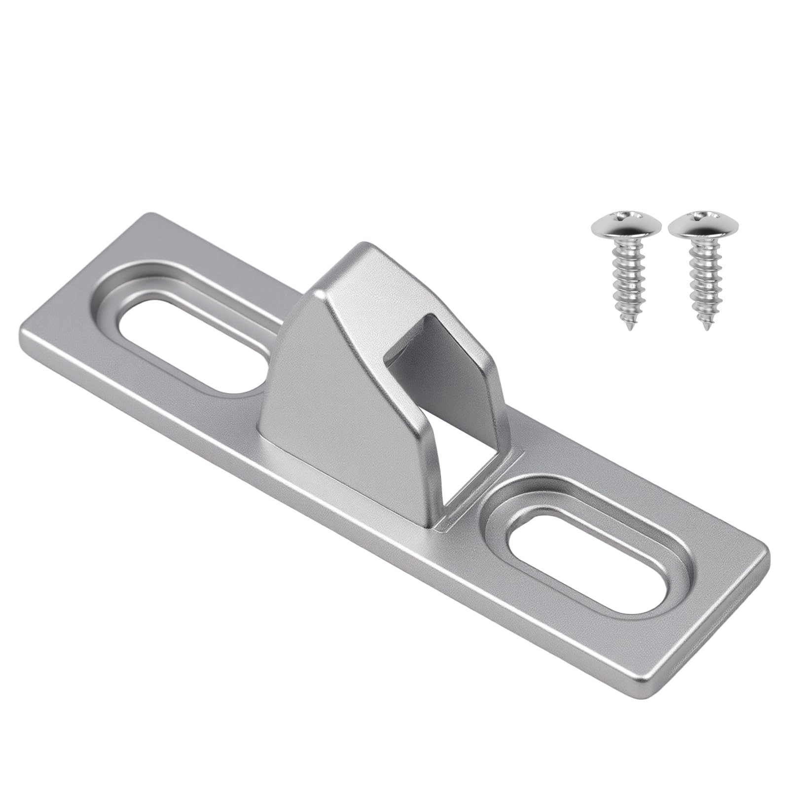 Sliding Door Keeper 1Set Chrome Plated Glass Lock with Silver
