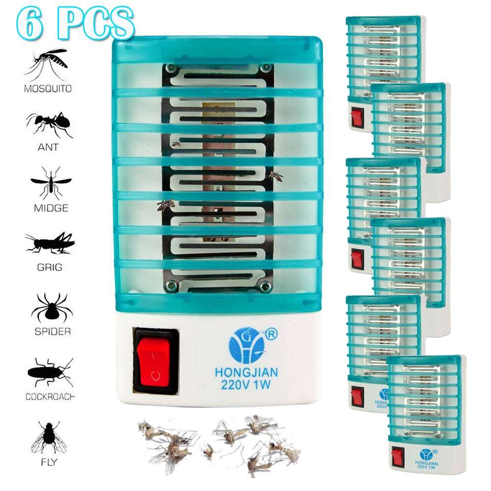 Indoor LED Electric Mosquito Fly Bug Insect Trap Zapper Killer Night Lamp light