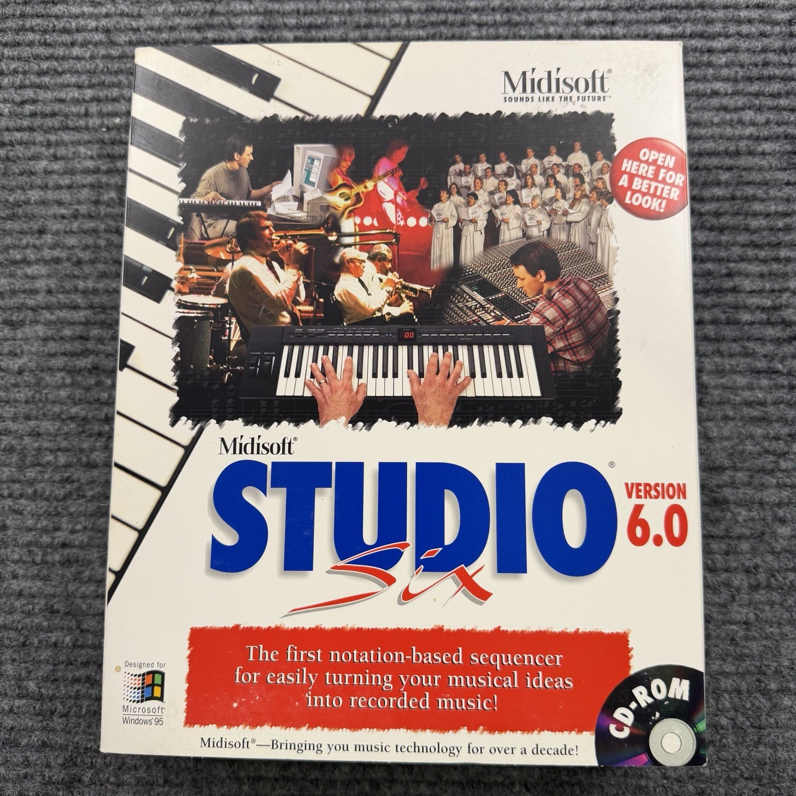 Midisoft Studio 6.0 For Windows 95 MIDI Desktop Sheet Music 2.0 CD-ROM Sequencer
