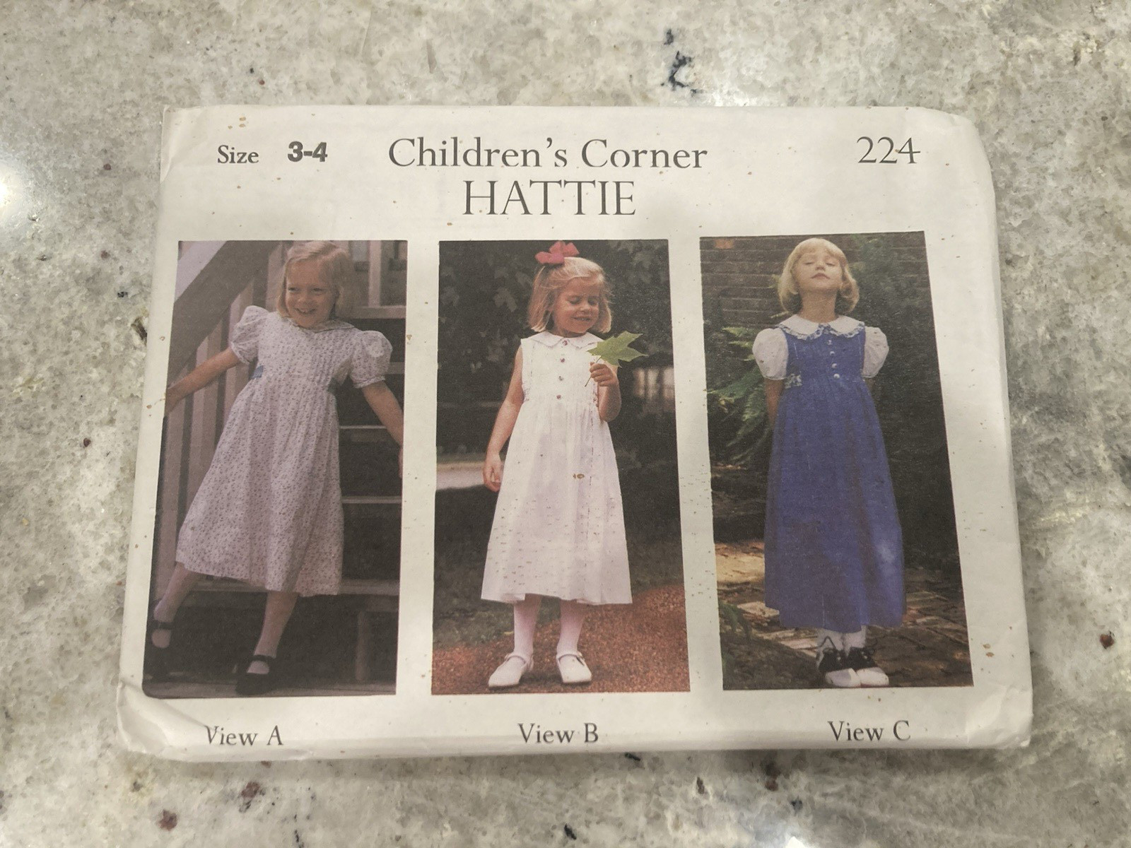 *OOP* Vintage Children's Corner Hattie  Pattern #224  Size 3-4 yearUncut