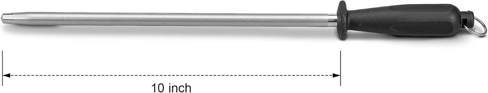 Diamond Coated 10-Inch Knife Sharpener - Sleek & Effective Kitchen Essential