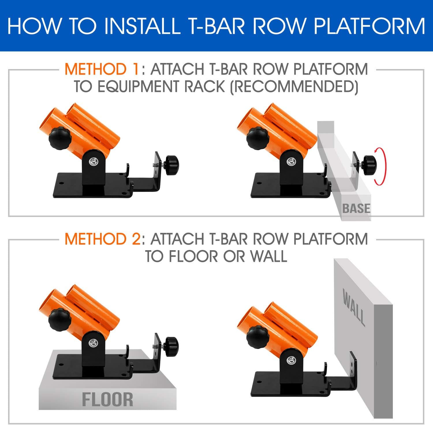Exercise Machine Adjustable T Bar Row Attachment, D Row Handle/Landmine