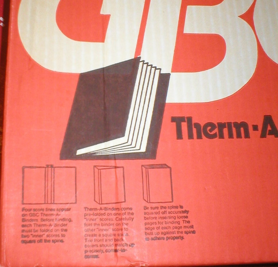 GBC GRAY THERM-A-BINDERS OPEN BOX SOLD AS IS