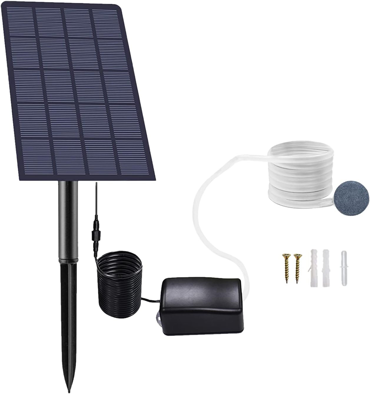 Solar Aquarium Oxygen Aerator Air Pump Fishing Aerator with Pipe Air Bubble