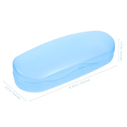 5-Pack Portable Clear Plastic Eyeglass Cases Hard Shell Transparent Glasses