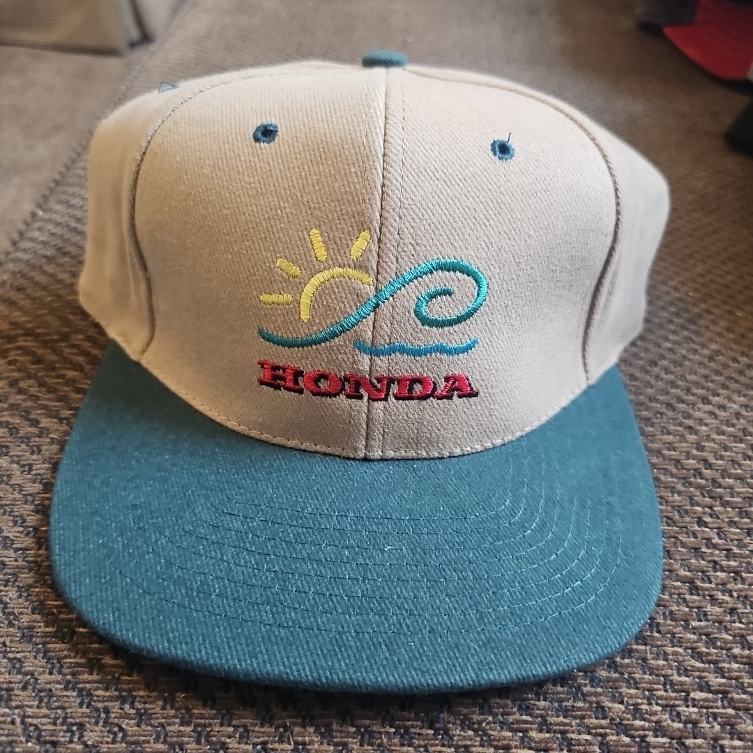 Honda Embroidered  Logo Blactan Green Sun Water Baseball Cap AEP ISO 14001