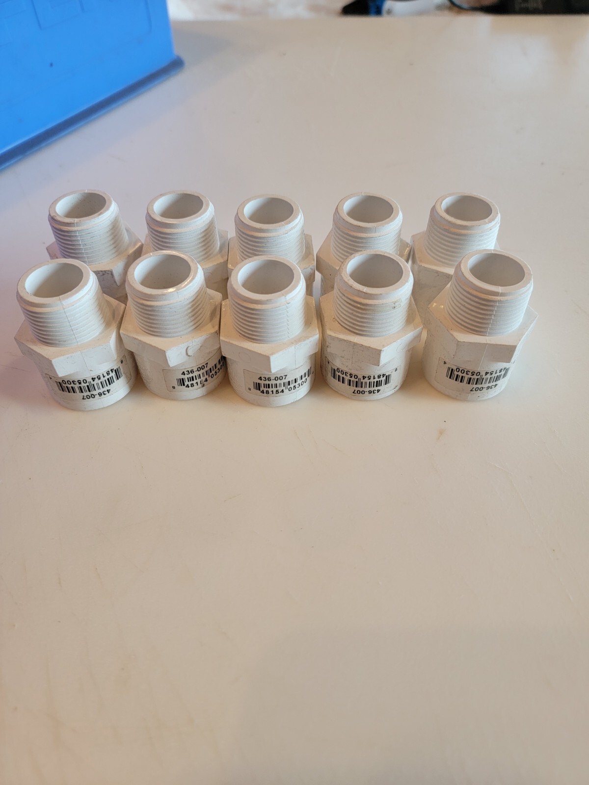 Lesso America 3/4 Inch Male Adapter 436-007 Sch 40 PVC MIPT X SOC. 10pk, 3-1