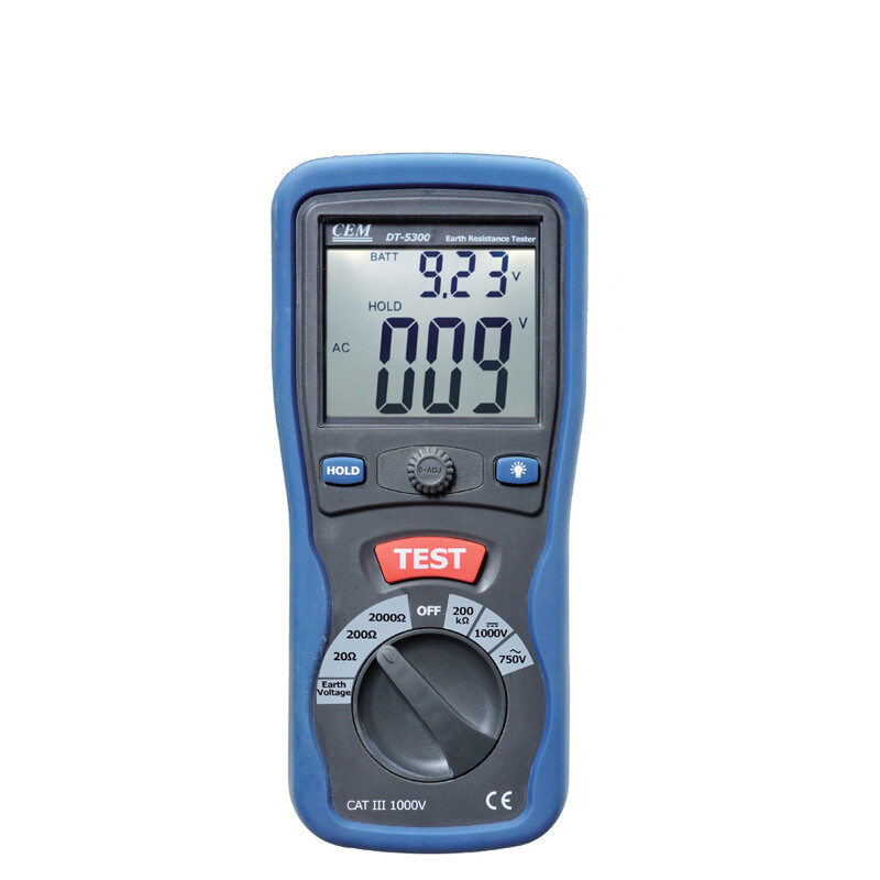 DT-5300 Earth Ground Resistance Testers Backlight Low Battery Indication #
