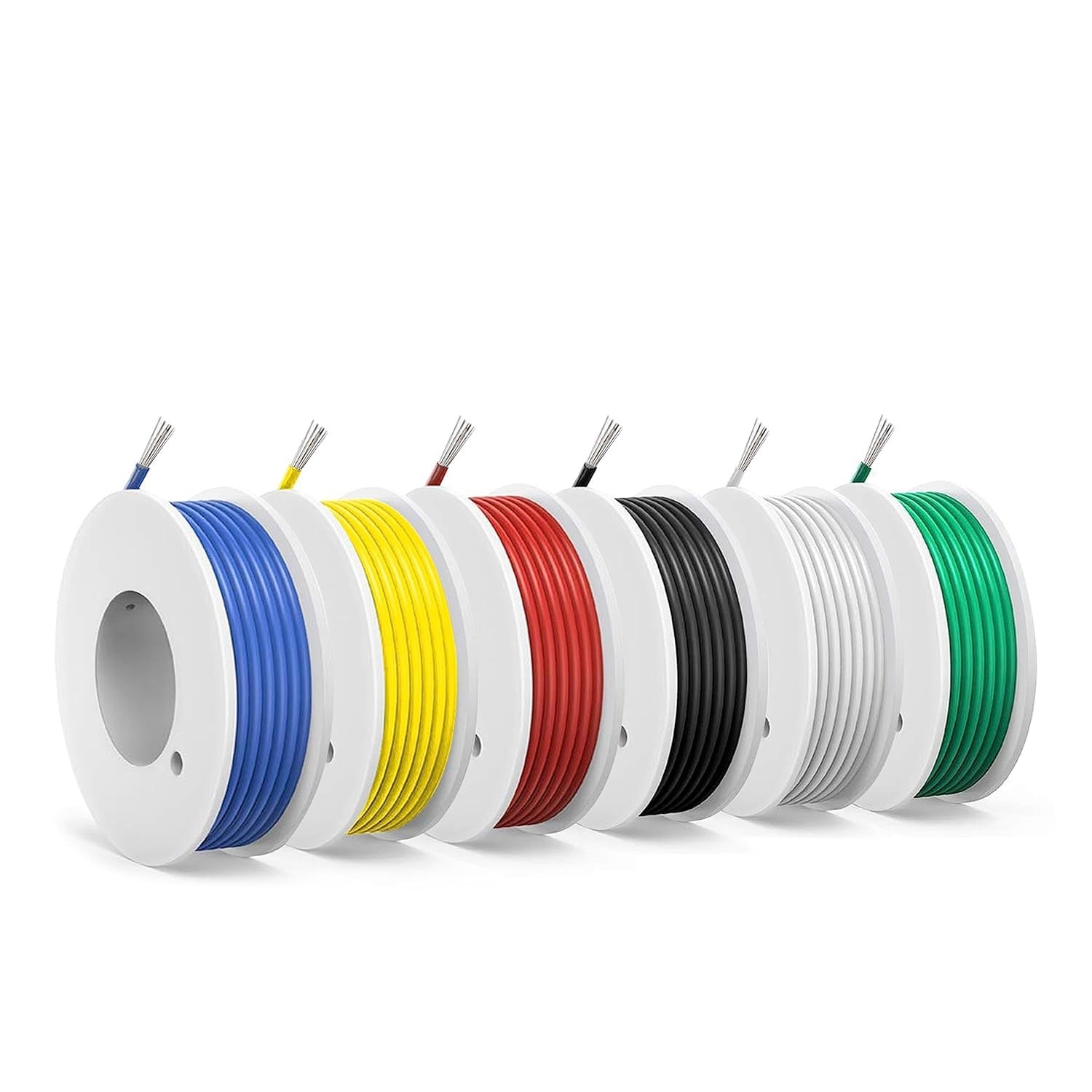 6 Color 18 awg Wire, PVC Electrical Wire UL1007 18 Gauge Tinned Copper 10ft Each