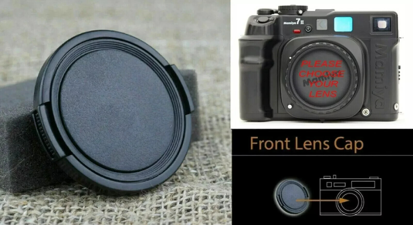 Camera Lens cap cover } Mamiya 6 7 7II 43mm 65mm 75mm 80mm 50mm 210mm 150mm lens