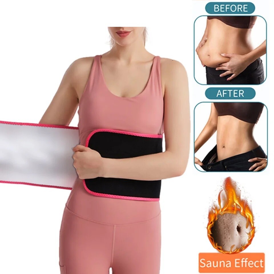 Women Waist Trainer Silver ion rubber Belt Tummy Control Yoga Gym Body Shaper