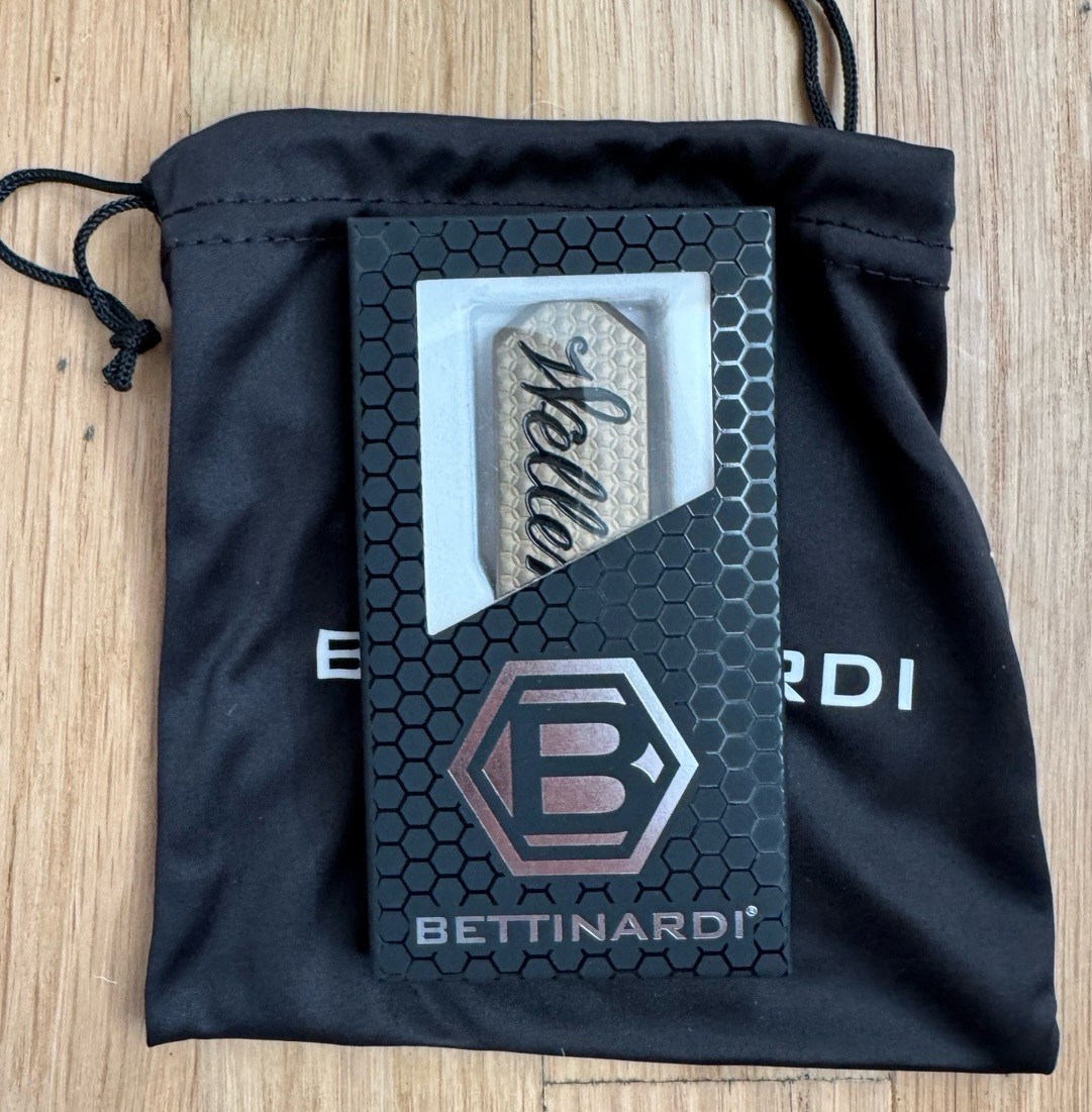 Weller x Bettinardi Gold Flame Divot Tool Engraved Stainless Steel NEW IN HAND