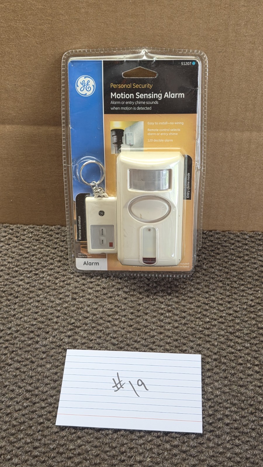 GE Personal Security Motion Sensing 120 dB Alarm / Entry Chime w/ Remote 51207