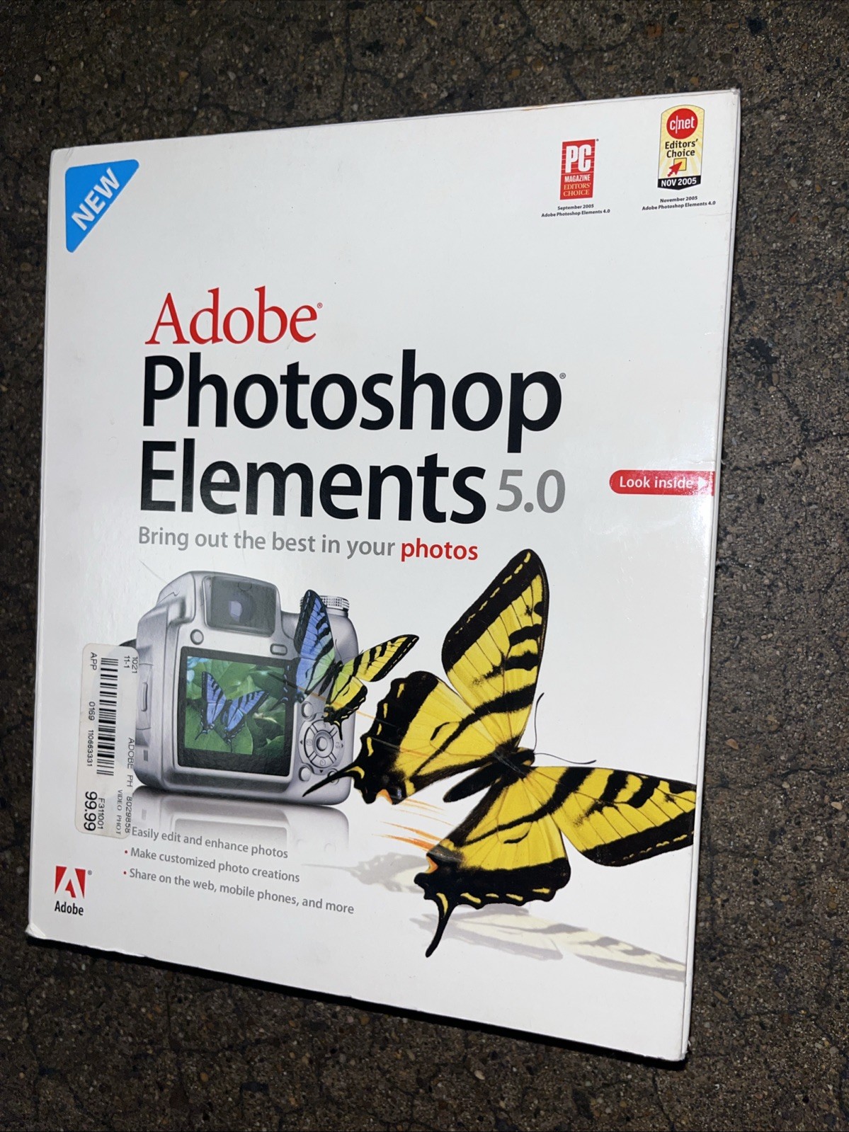 Adobe Photoshop Elements 5.0 Software - Photo Editor (Win XP, CD, PC) New Sealed
