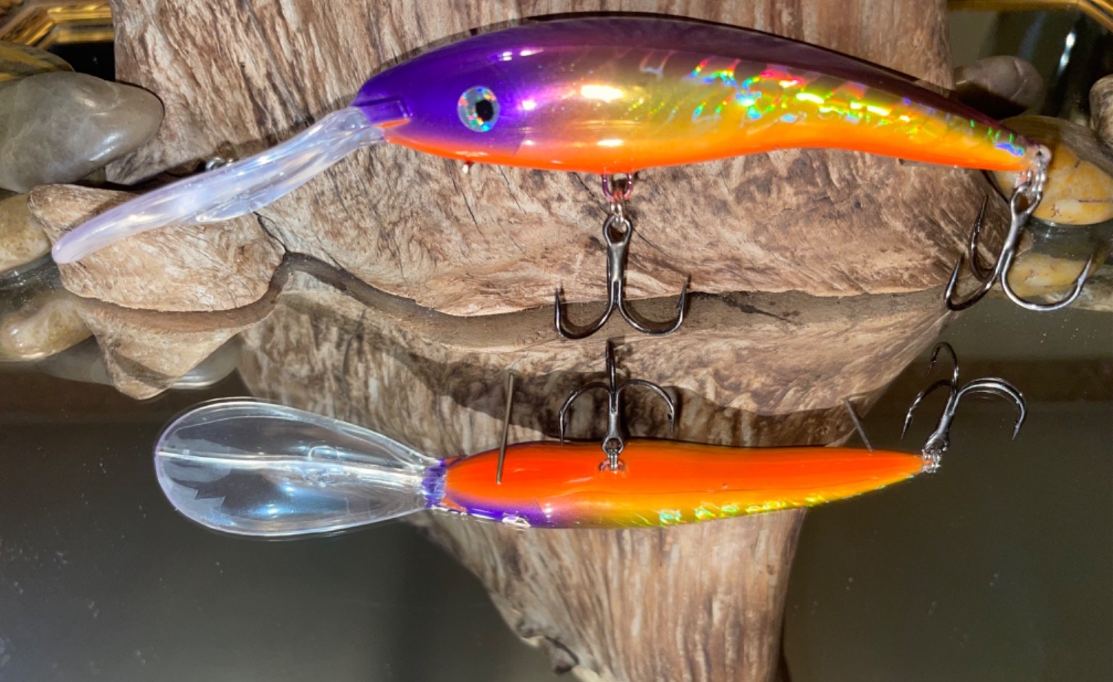 Custom painted Knock off Rapala Deep Tail Dancer TDD-11, Lake Erie Sunset