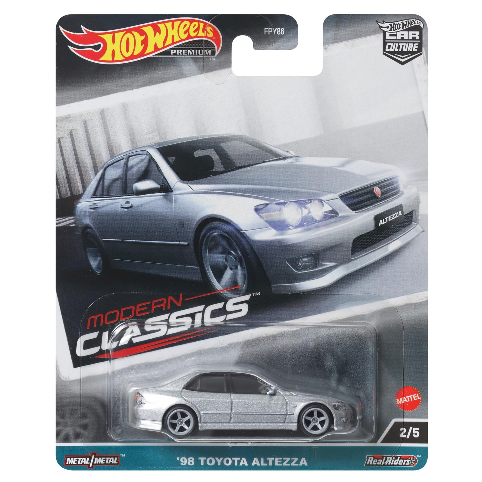 Hot Wheels HKC66 Car Culture Modern Classics - '98 Toyota 1/64, Silver