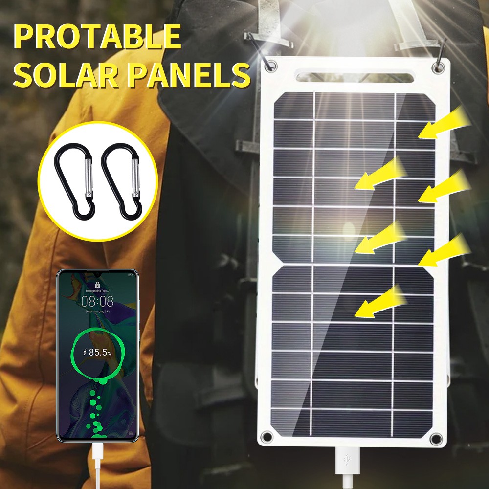 20W Solar Panel USB Micro Solar Panel Quick Charger For Mobile Phones Outdoor