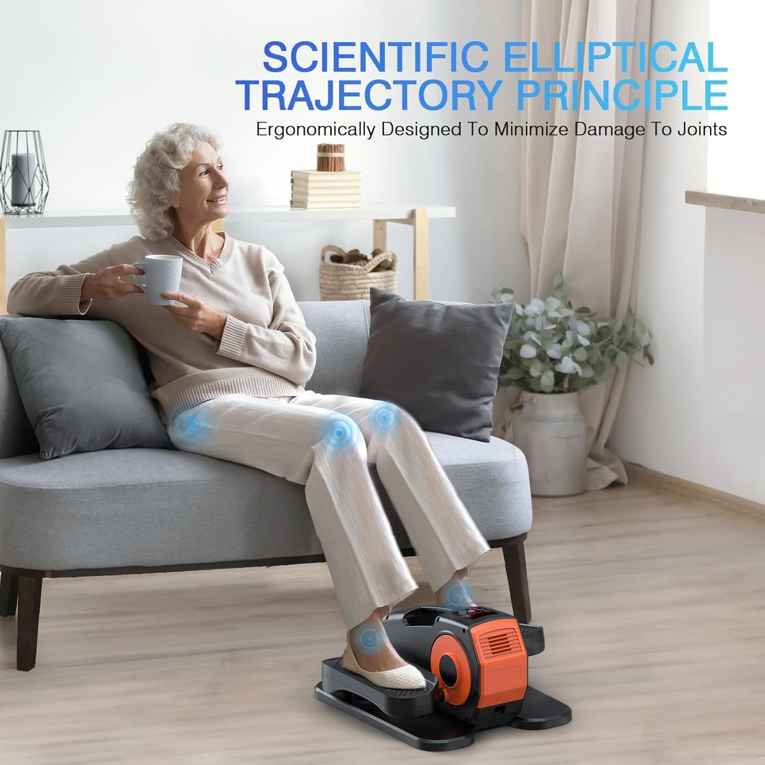 Ellipse Leg Exerciser for Seniors, Quiet & Portable Electric Seated Eclipse E