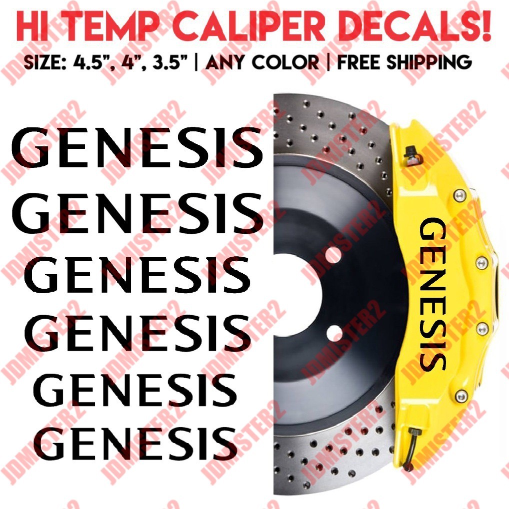 Genesis Brake Caliper Decals High Temp Vinyl Sticker Hyundai Genesis Vinyl Decal
