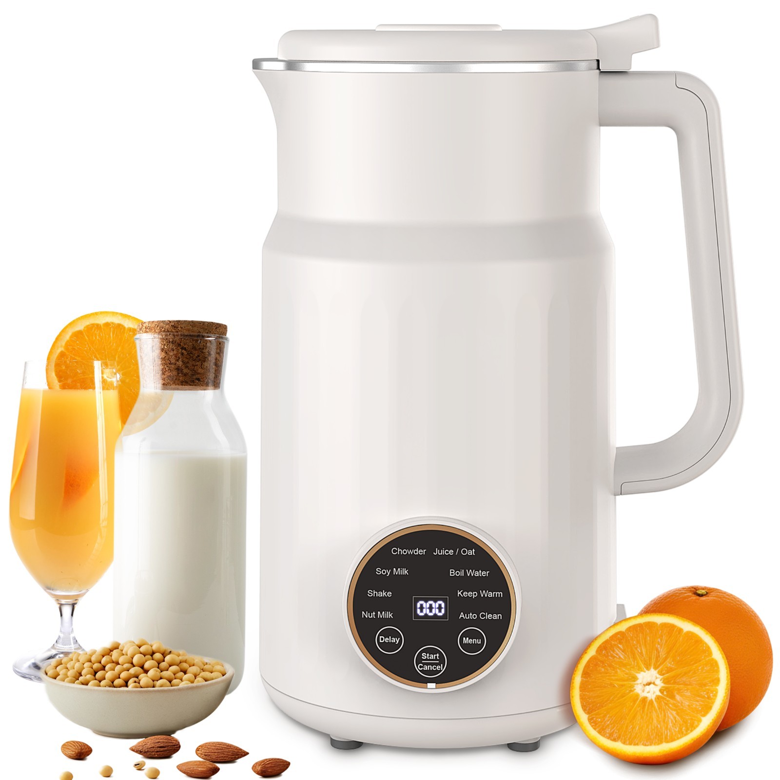 Moreblue 10-in-1 Automatic Nut Milk Maker, 35oz Soy Milk Maker Machine