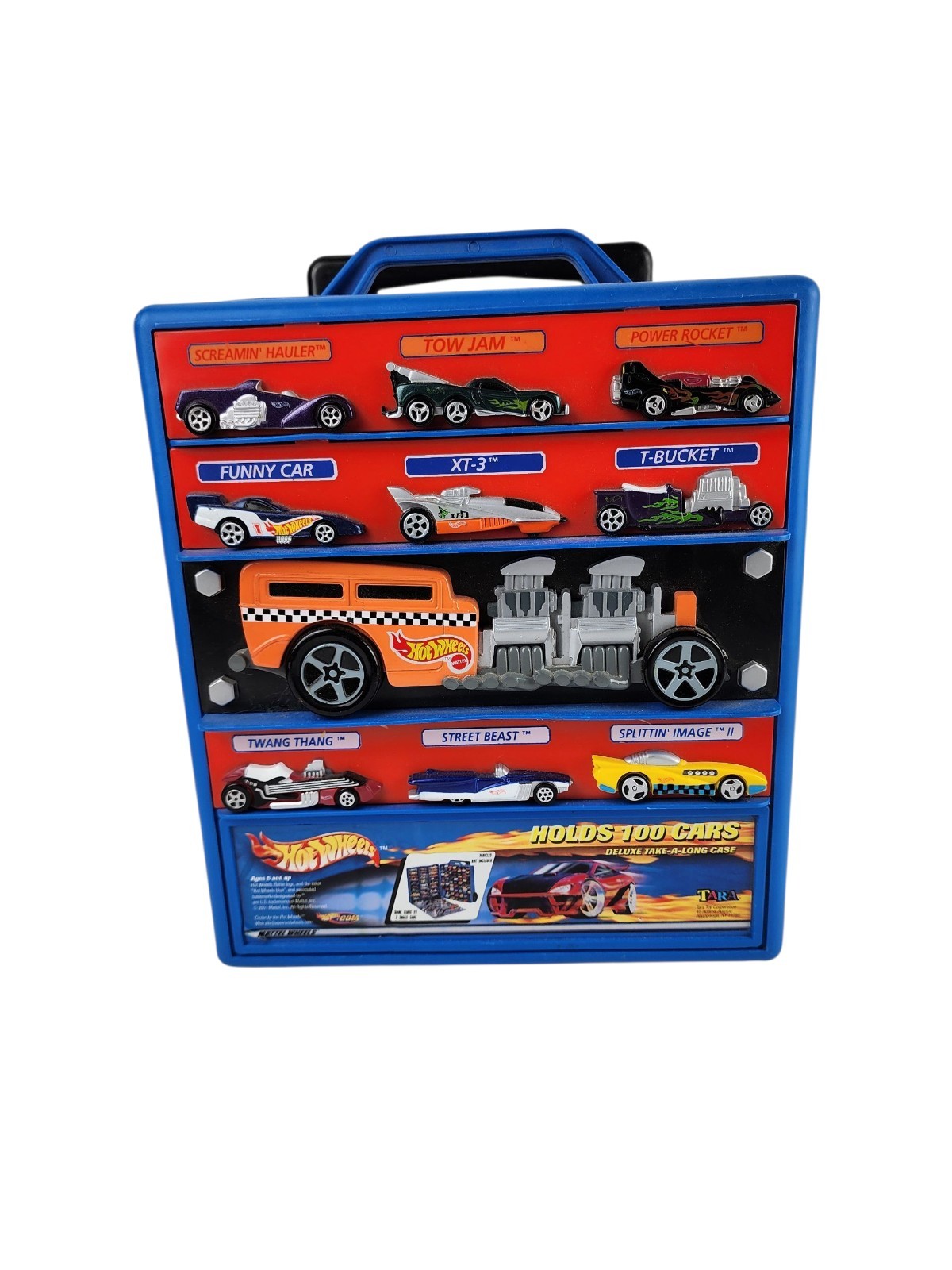 Hot Wheels 100 Car Carrying Case With Handle & Wheels 100+ Assorted Diecast Cars