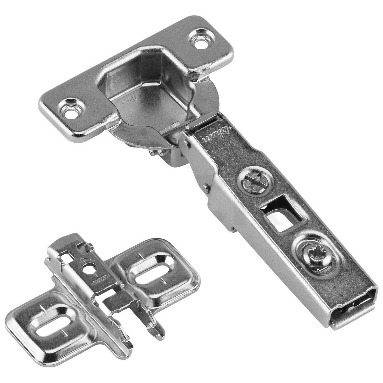 Blum Hinges Clip On 71M2550 & 173L6100 Mount Plate 100 Degree Overlay + Screws