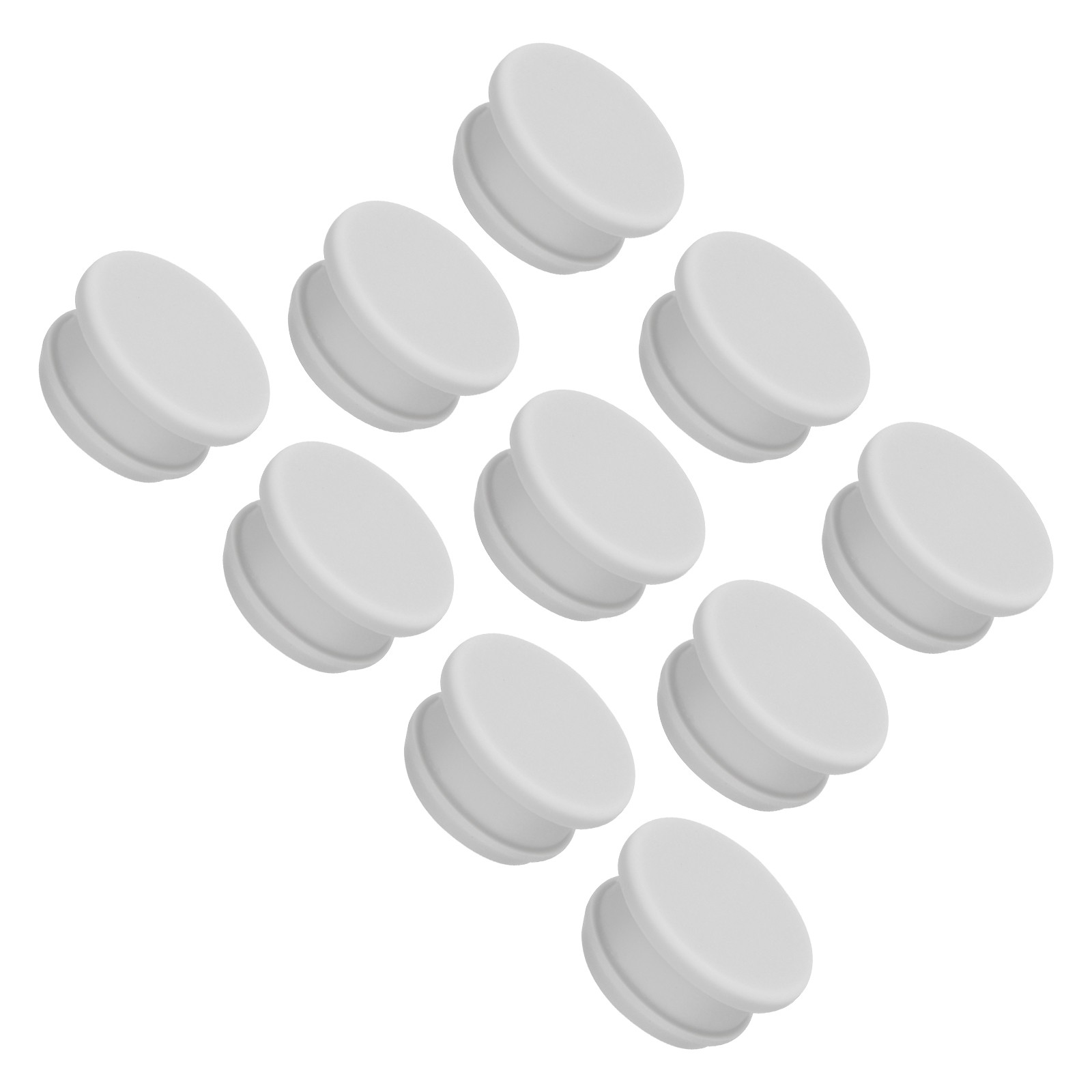 Silicone Hole Plugs Flush Type Panel Round Hole Plugs 22mm Diameter 10pcs Grey